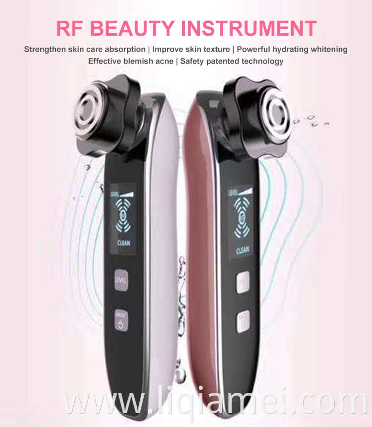 Multifunction beauty instrument hot and cold blue and red light facial massager